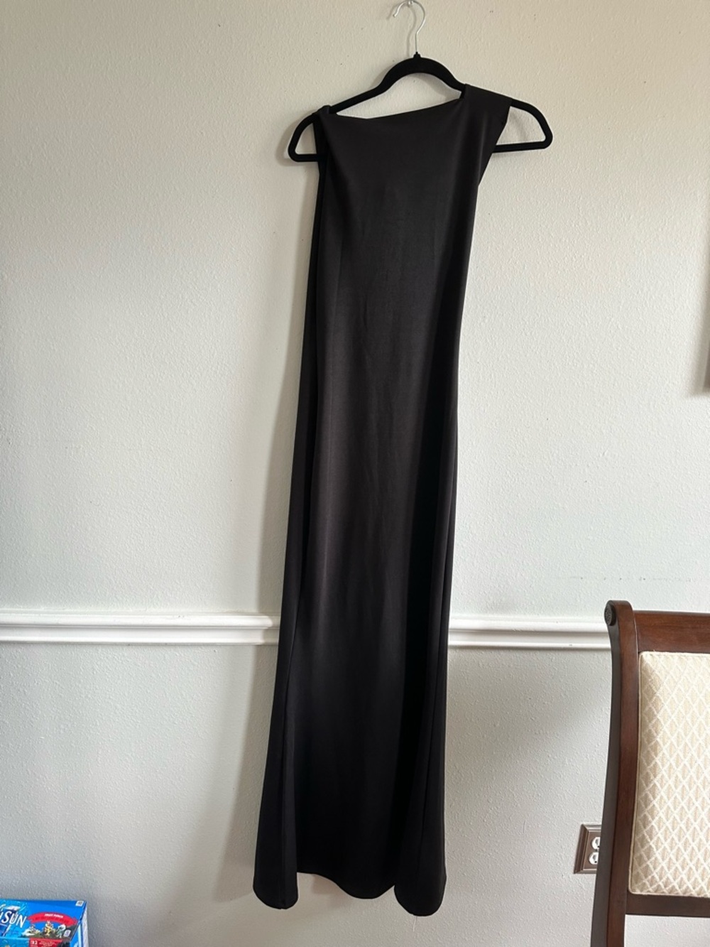 Classic Black Women's Slip Dress Maxi Commense size xs - Picture 3 of 11